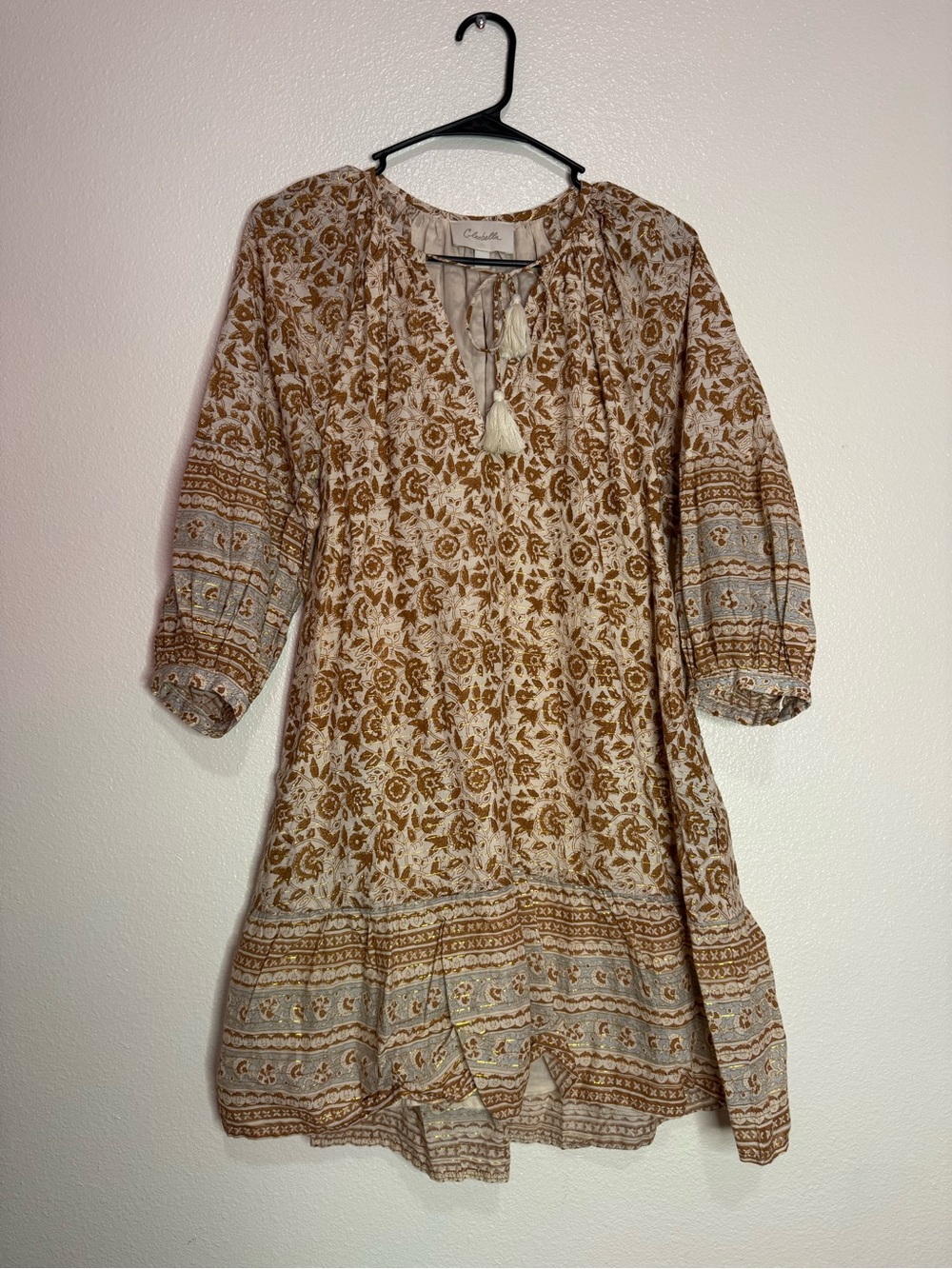 CLEOBELLA Rosy Mini Dress in Tamil Block Print Sz S - Picture 2 of 10